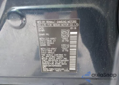 2016 Nissan Rogue S from USA, damaged, VIN KNMAT2MV4GP669659